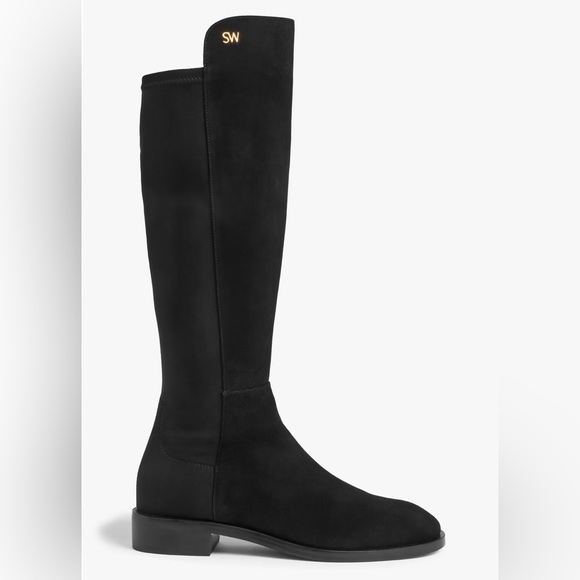 STUART WEITZMAN Keelan City microstretch and suede knee...